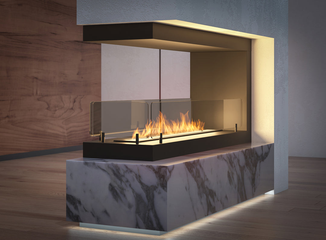 bioethanol-einbaukamin-dreiseitig-ethanolkamin-u-form-infire-u-1000-100cm-mit-glas-mit-flammen-marmorblock-indirekte-beleuchtung-holzwand
