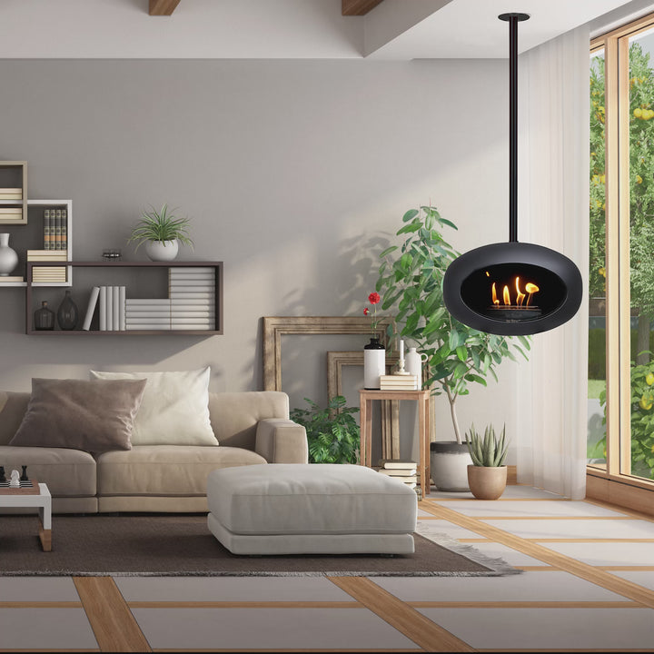 Bioethanol Deckenkamin - Le Feu DOME SKY CHROME SILBER/RVS